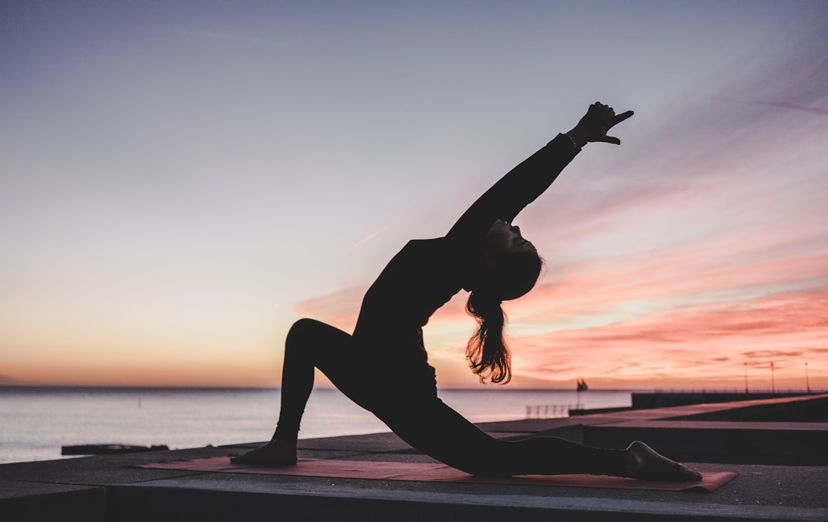 Gentle yoga practice connecting body and breath